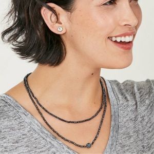 Stella & Dot Rosedale Necklace/Bracelet in Hematite
